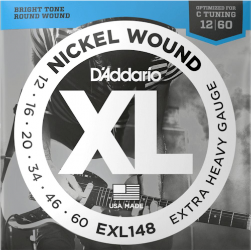 DAddario Electric Guitar String EXL148 set 12-60 Nickel Wound