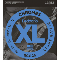 Daddario ECG25 Chrome Electric Guitar Strings 12-52