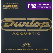 Dunlop Acoustic Guitar Strings 80/20 Bronze 11-52