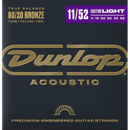 Dunlop Acoustic Guitar Strings 80/20 Bronze 11-52