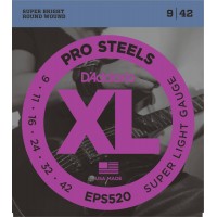 D'Addario ProSteels Electric Strings EPS520  Gauge(9-42)