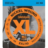 D'Addario Nickel Wound Electric Strings EXL110 Gauge(10-46)