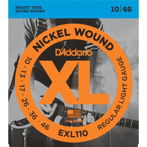 DAddario Nickel Wound Electric Strings EXL110 Gauge(10-46)