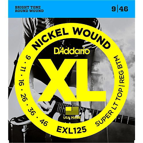 D'Addario Nickel Wound Electric Strings EXL125 Gauge(9-46)