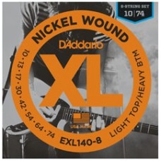 D'Addario Nickel Wound 8 Strings Electric  EXL140-8 Gauge(10-74)