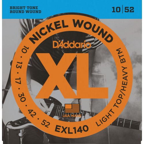 D'Addario Nickel Wound Electric Strings EXL140 Gauge(10-52)