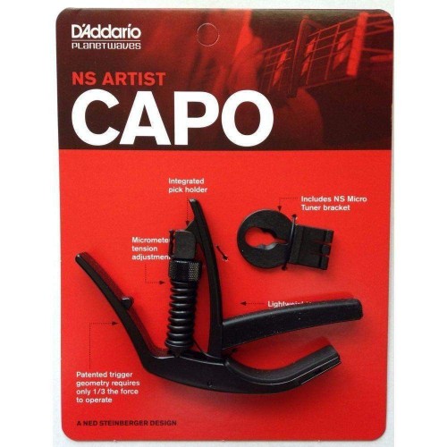 Planet Waves Artist Acoustic Capo Metallic Black