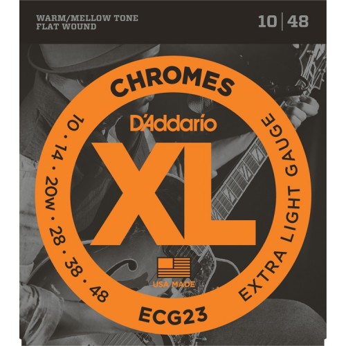 D'Addario Flat Wound  Electric Strings ECG23  Gauge(10-48)