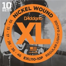 D'Addario Nickel Wound 10 Packs Electric Strings EXL10-10P Gauge(10-46)