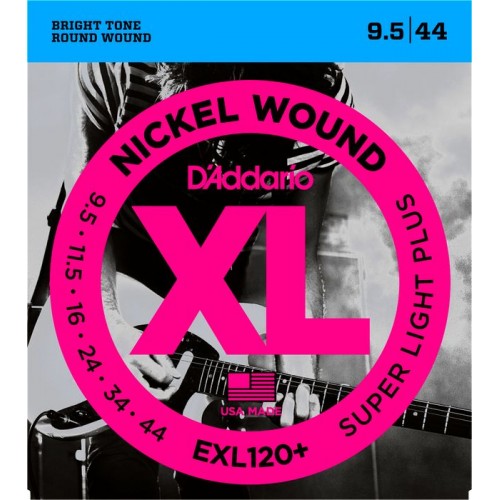 D'Addario Nickel Wound Electric Strings EXL120+ Gauge(9.5-44)